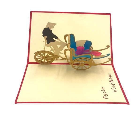 Imported from Vietnam Origami Colorful 3D Pop up Greeting Card - Picture 2 of 5